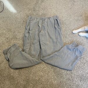 Light Grey Linen J Crew Joggers Pants Size 2